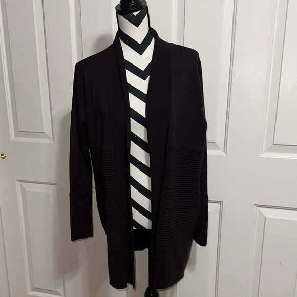 lululemon athletica Sweaters - Lululemon Purple Merino Wool Open Front Cardigan Sweater